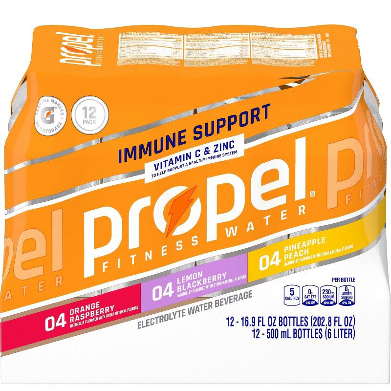 slide 1 of 8, Propel Immune Support Variety Pack - 12pk/16.9 fl oz Bottles, 12 ct; 16.9 fl oz