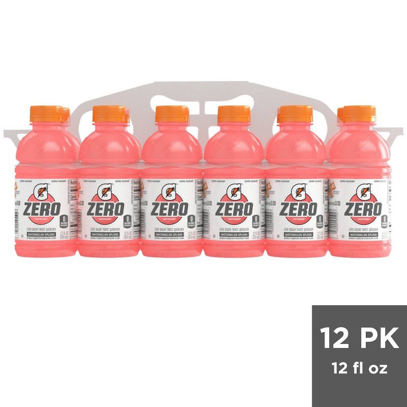 slide 1 of 4, Gatorade G Zero Watermelon Splash Sports Drink - 12pk/12 fl oz Bottles, 12 ct; 12 fl oz