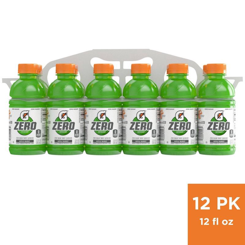 slide 1 of 4, Gatorade G Zero Apple Burst Sports Drink - 12pk/12 fl oz Bottles, 12 ct; 12 fl oz