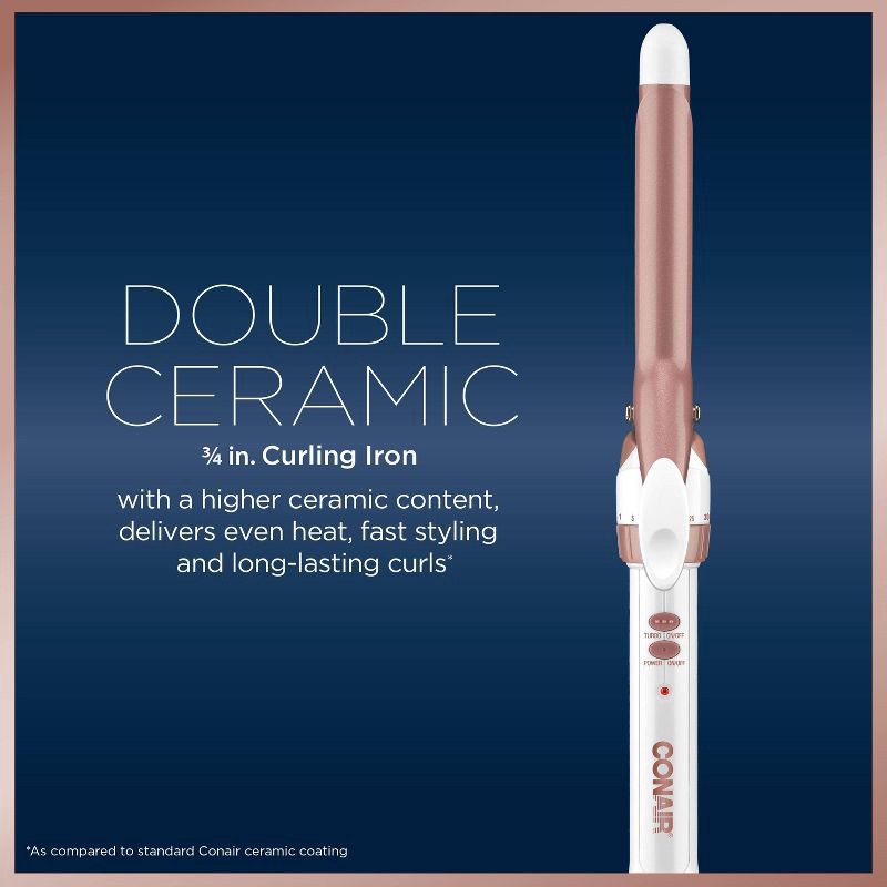 slide 3 of 9, Conair Double Ceramic Curling Iron - 3/4", 1 ct