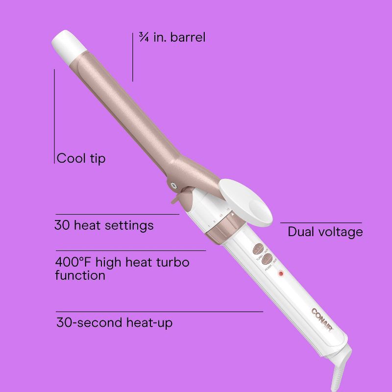 slide 2 of 9, Conair Double Ceramic 3/4" Curling Iron, 1 ct