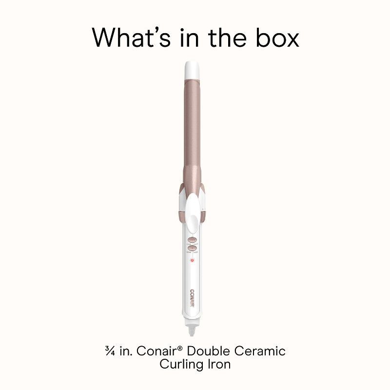 slide 9 of 9, Conair Double Ceramic 3/4" Curling Iron, 1 ct