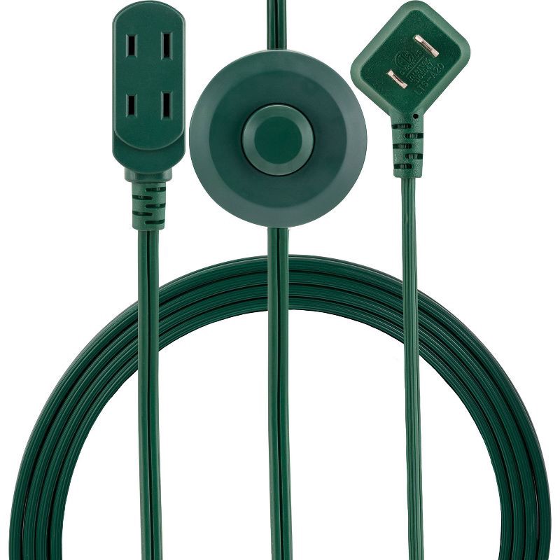 slide 7 of 7, General Electric GE 3-Outlet Polarized Extension Cord Indoor Footswitch 16AWG 9' Green: Lifetime Warranty, 13A, 2 Conductors, 9ft Length, 1 ct