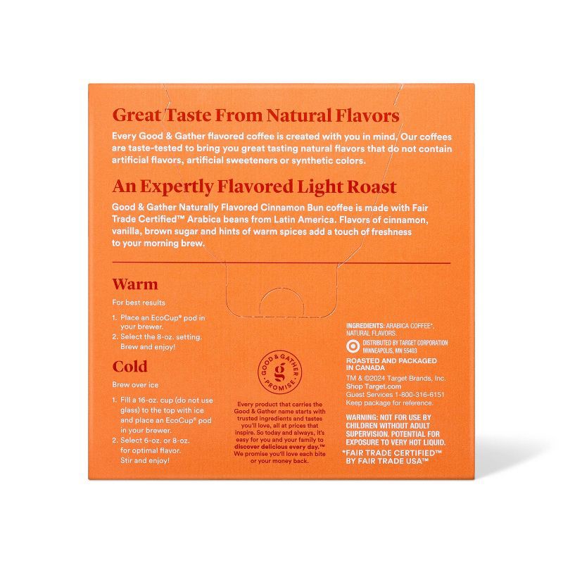 slide 3 of 4, Naturally Flavored Cinnamon Bun With Other Natural Flavors Single Serve Light Roast Coffee - 16ct - Good & Gather™, 16 ct
