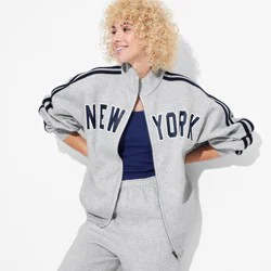 Women's Fleece Layer Zip-Up Sweatshirt - Wild Fable™ Gray XL