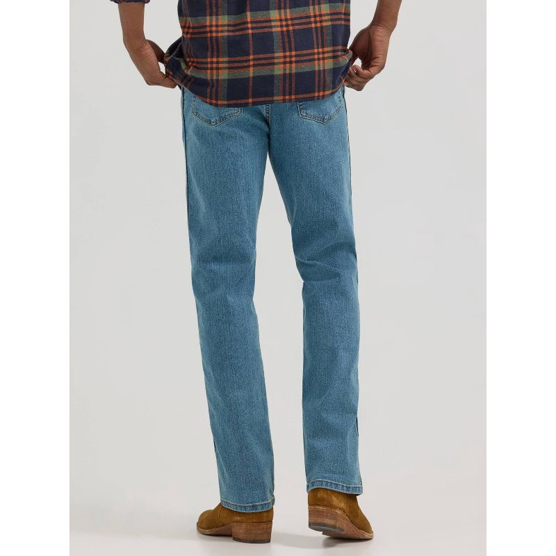 slide 2 of 7, Wrangler Men's Relaxed Fit Straight Jeans - Light Wash 32x32: Midweight Denim, Mid Rise, Stretch, Machine Washable, 1 ct