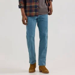 Wrangler Men's Relaxed Fit Straight Jeans - Light Wash 42x30: Midweight Denim, Stretch, 42" Waist, 30" Inseam