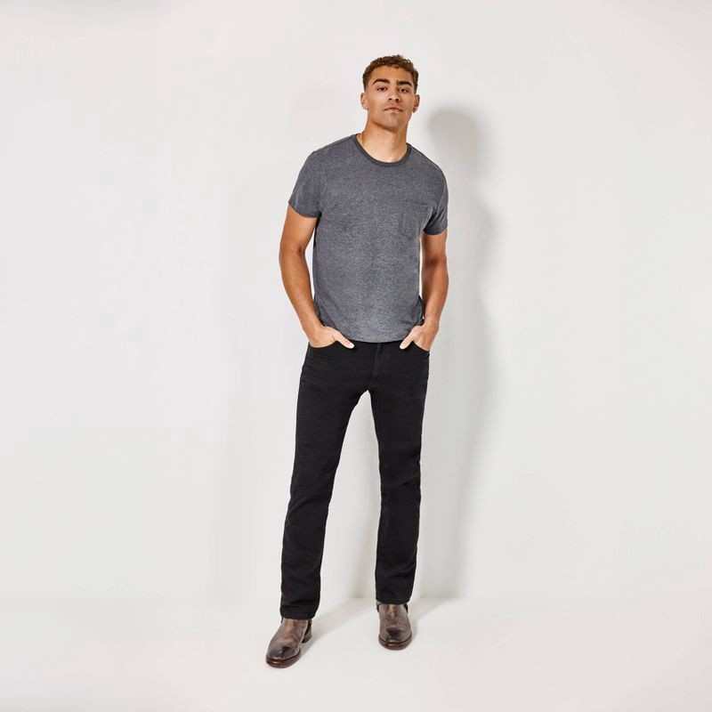 slide 1 of 6, Wrangler Men's Straight Leg Jeans - Black Wash 36x30, 1 ct