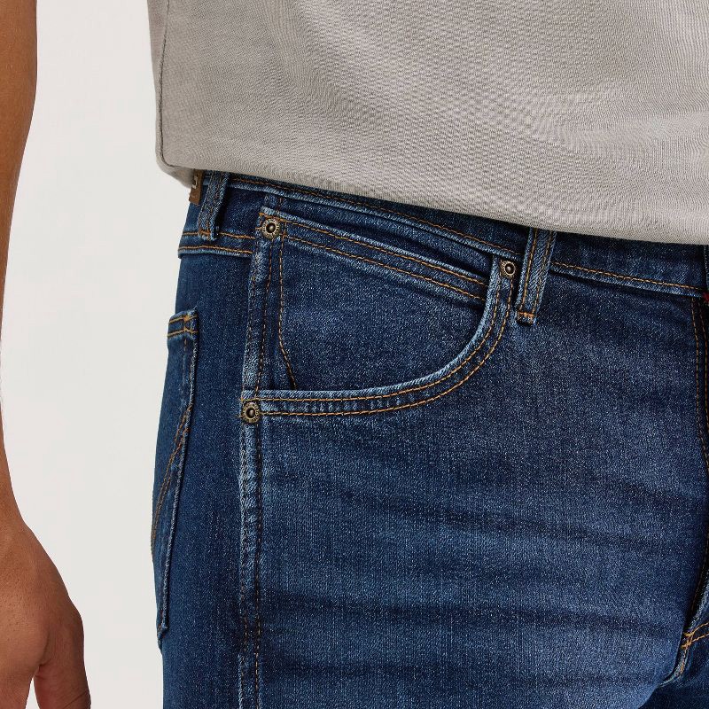 slide 10 of 11, Wrangler Men's Relaxed Fit Straight Jeans - Navy Denim 42x30: Midweight Stretch Denim, 1 ct