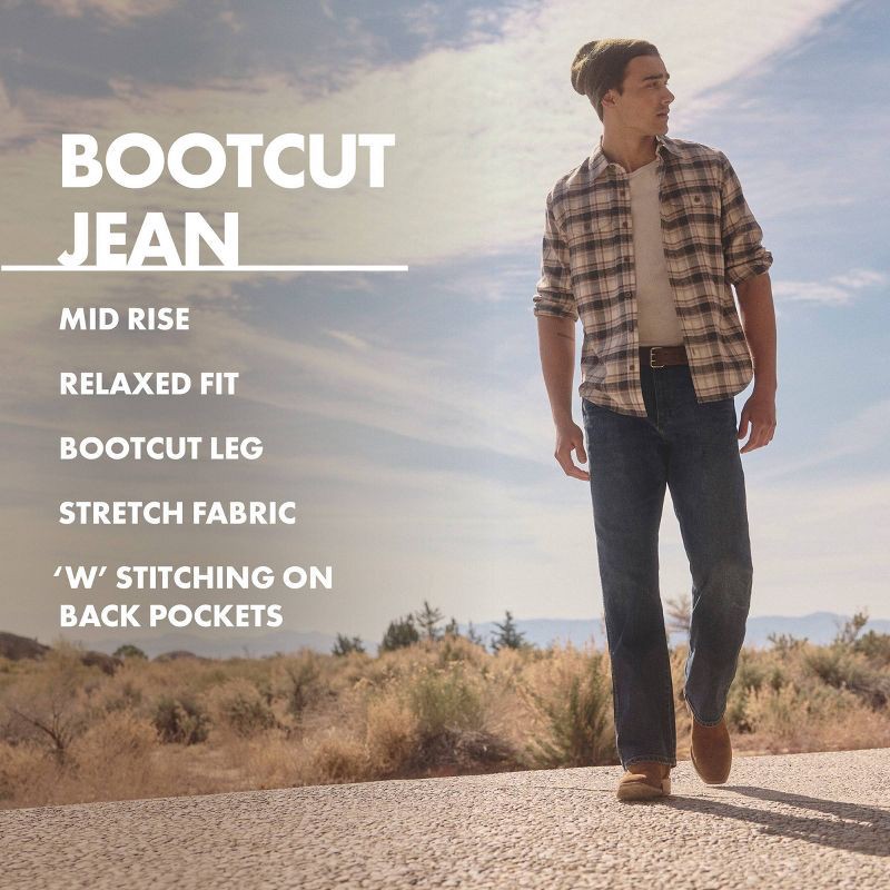 slide 7 of 7, Wrangler Men's Relaxed Fit Bootcut Jeans - Dark Wash 30x32, 1 ct