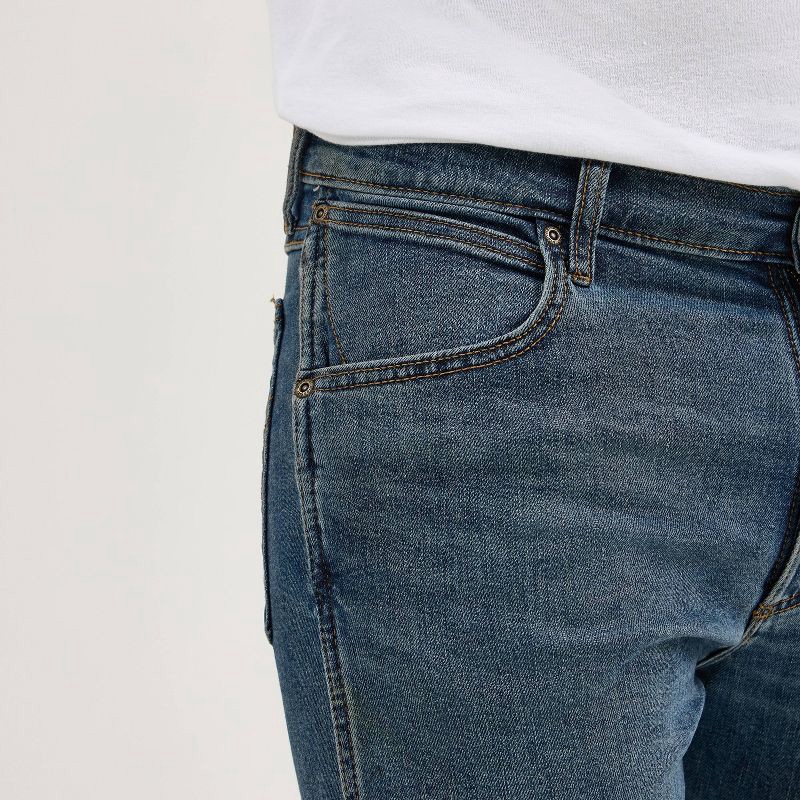 slide 11 of 12, Wrangler Men's Relaxed Fit Bootcut Jeans - Dark Wash 42x30: Midweight Denim, Stretch, Belt Loops, 1 ct