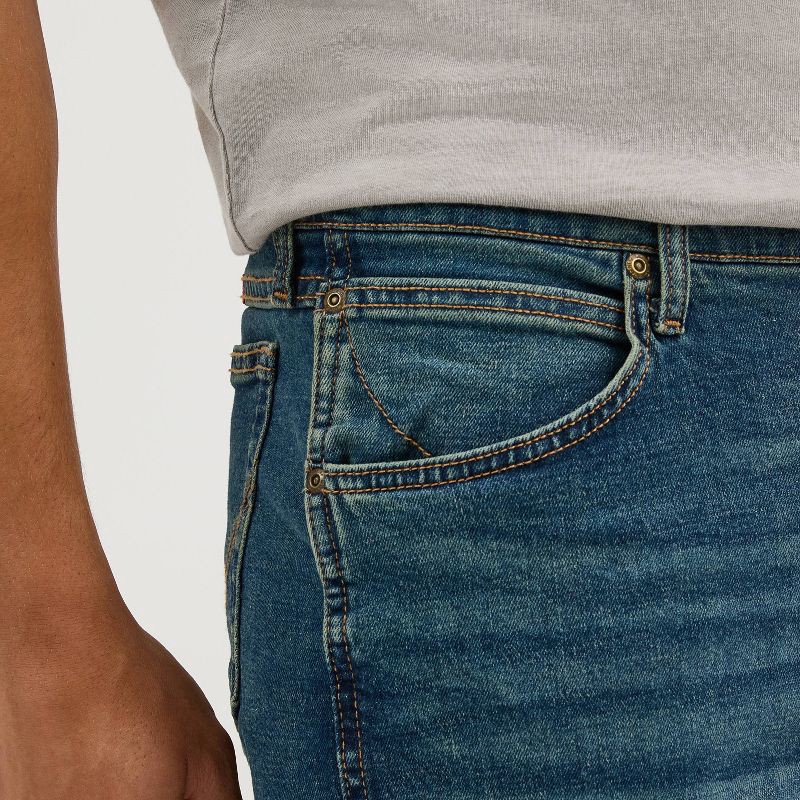 slide 12 of 13, Wrangler Men's Relaxed Fit Straight Jeans - Dark Wash 42x30: Midweight Denim, 42" Waist, 30" Inseam, Stretch Fabric, 1 ct