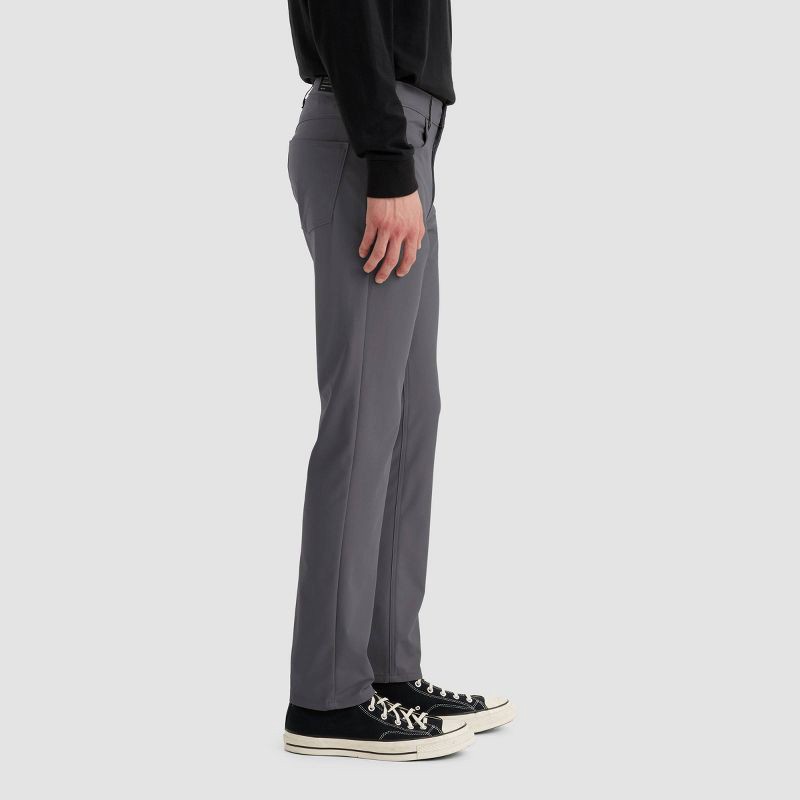 slide 2 of 3, Levi's® Men's 511™ Slim Tech Five Pocket Pants - Charcoal Gray 34x30: Midweight Knit, Stretch, Mid Rise, Fly Button and Zipper, 1 ct