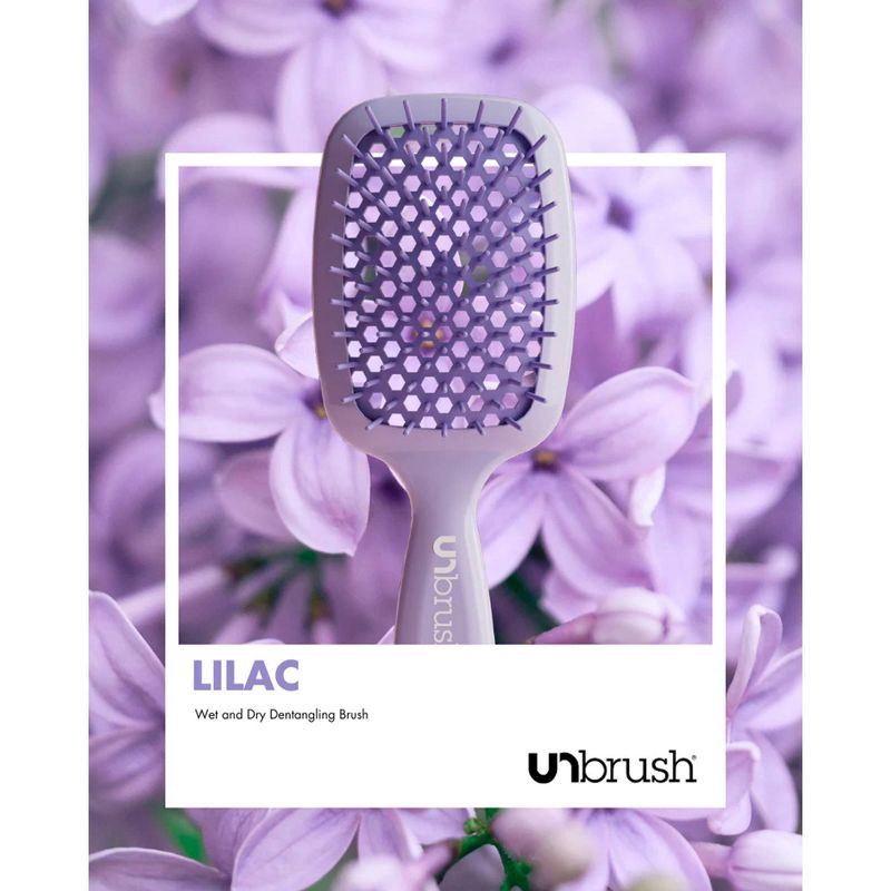 slide 4 of 5, UNBrush Detangling Hair Brush - Lilac Light Purple, 1 ct
