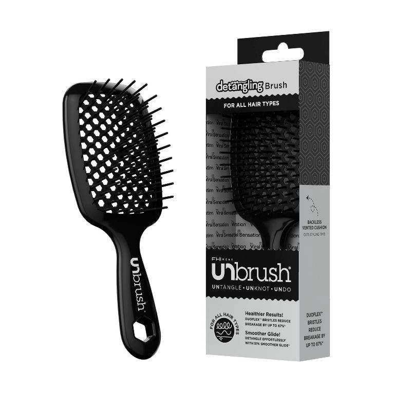 slide 2 of 6, UNbrush Detangler Hair Brush - Midnight, 1 ct