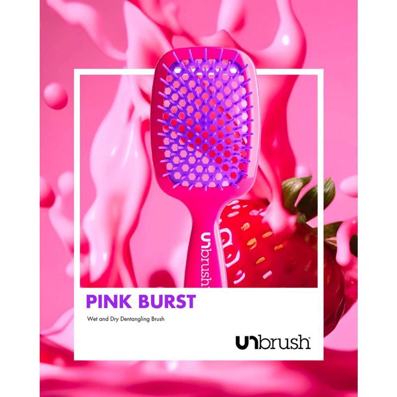 slide 4 of 5, UNbrush Detangler Hair Brush - Neon Pink, 1 ct