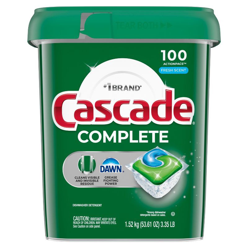 slide 2 of 14, Cascade Fresh Scent Complete Pods Dishwasher Detergents - 100ct, 100 ct