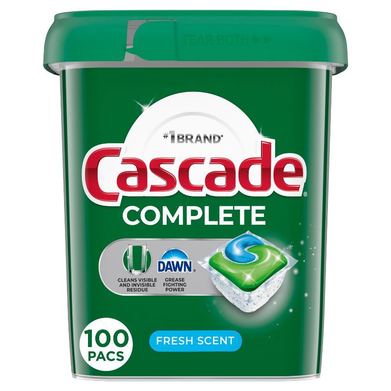 slide 1 of 14, Cascade Fresh Scent Complete Pods Dishwasher Detergents - 100ct, 100 ct
