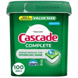 Cascade Fresh Scent Complete Pods Dishwasher Detergents - 100ct