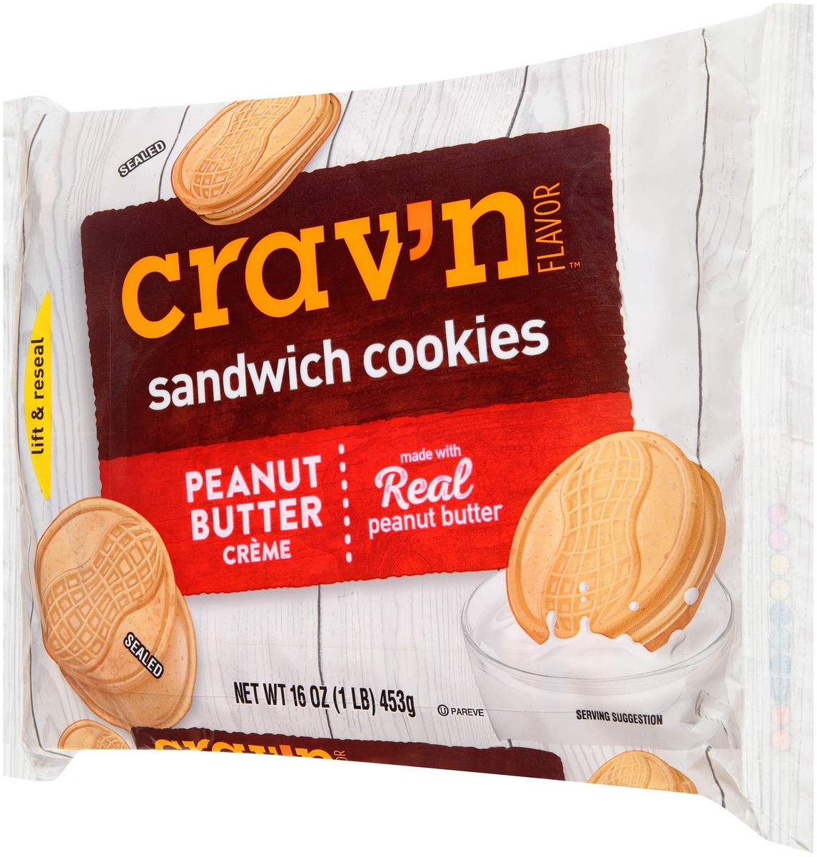 slide 3 of 9, Crav'n Flavor Cravn Peanut Butter Cookies, 16 oz