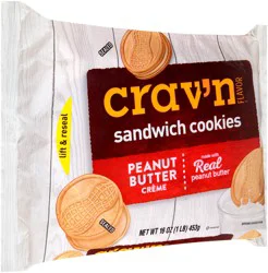 Crav'n Flavor Peanut Butter Creme Sandwich Cookies 16 oz