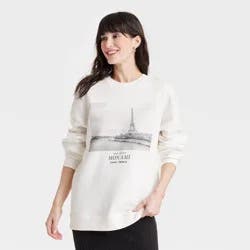 Grayson Threads Women's Paris Mon Ami Graphic Sweatshirt - White XXL