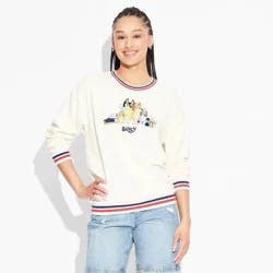 Women's Bluey Camper Graphic Sweatshirt - Off-White XL