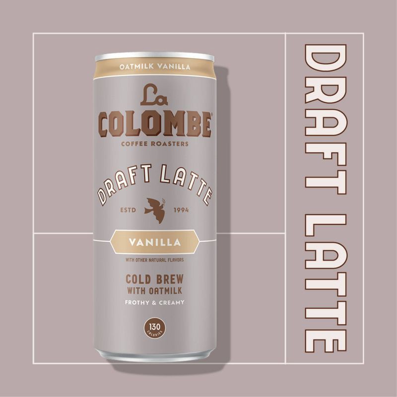 slide 2 of 11, La Colombe Vanilla Draft Latte with Oatmilk - 4pk/9 fl oz Cans, 4 ct; 9 fl oz