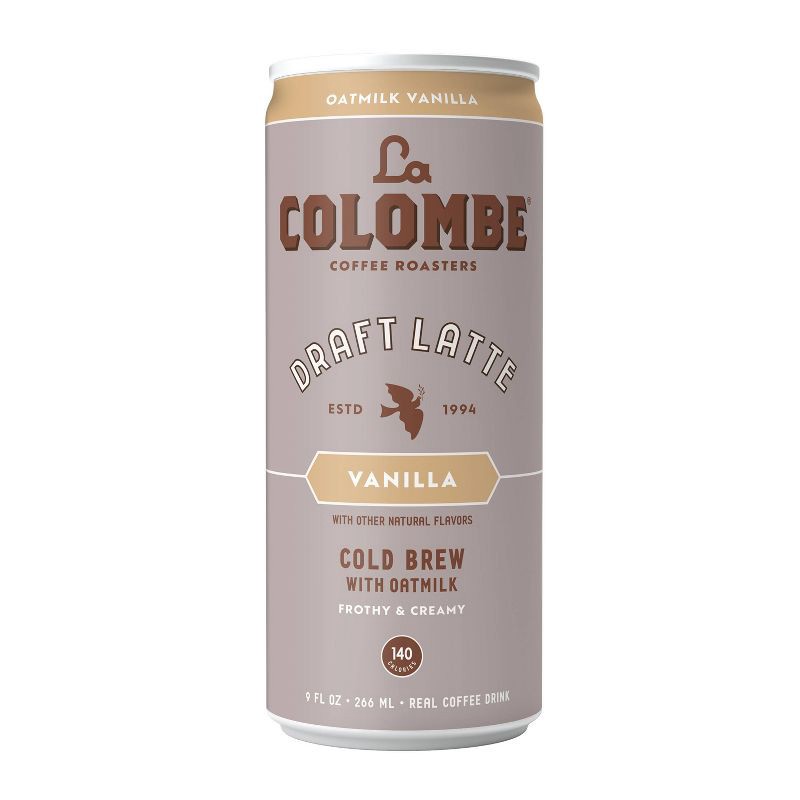 slide 6 of 9, La Colombe Vanilla Draft Latte with Oatmilk - 4pk/9 fl oz Cans, 4 ct; 9 fl oz