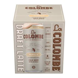 La Colombe Vanilla Draft Latte with Oatmilk - 4pk/9 fl oz Cans