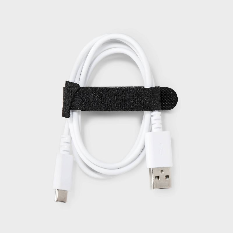 slide 2 of 3, Reusable Cable Ties - dealworthy™ Black/White: Cord Organizer, Cable Management, 1 ct