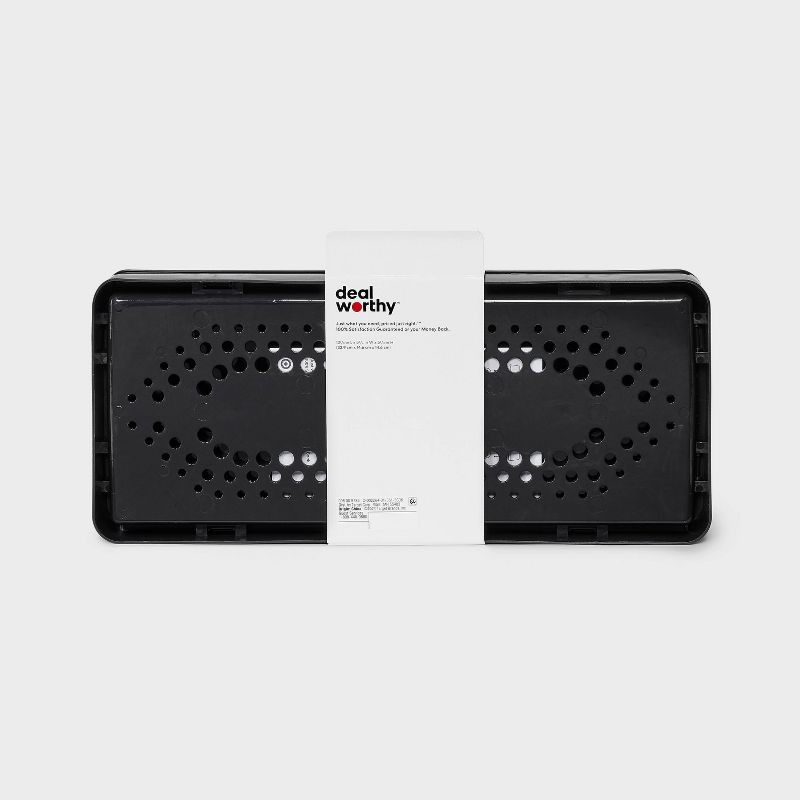 slide 3 of 4, 13.5" x 5.5" x 5.5" Cable Management Box - dealworthy™ Black, 1 ct