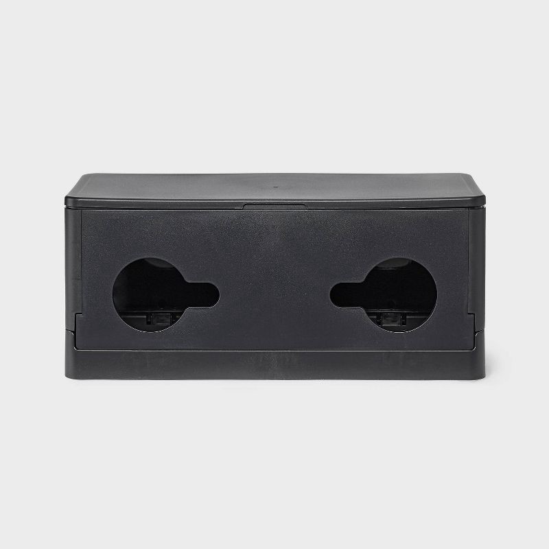 slide 4 of 4, 13.5" x 5.5" x 5.5" Cable Management Box - dealworthy™ Black, 1 ct