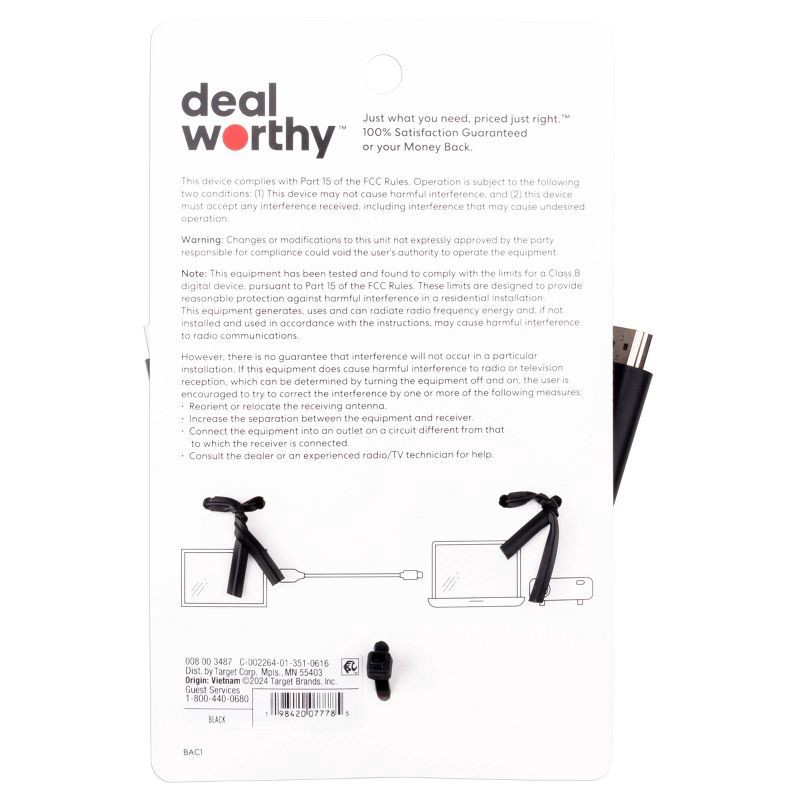 slide 3 of 3, Mini Display Port to HDMI Cable - dealworthy™ 6', 1 ct