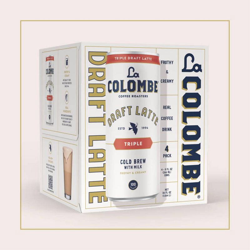 slide 3 of 12, La Colombe Triple Draft Latte - 4pk/9 fl oz Cans, 4 ct; 9 fl oz