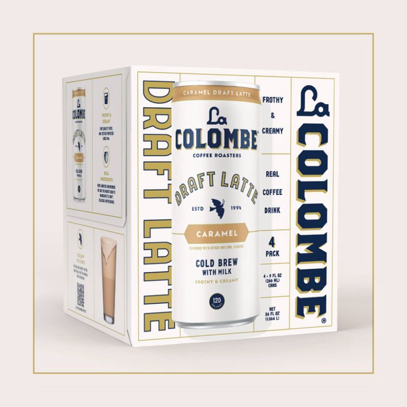 slide 3 of 11, La Colombe Caramel Draft Latte - 4pk/9 fl oz Cans, 4 ct; 9 fl oz