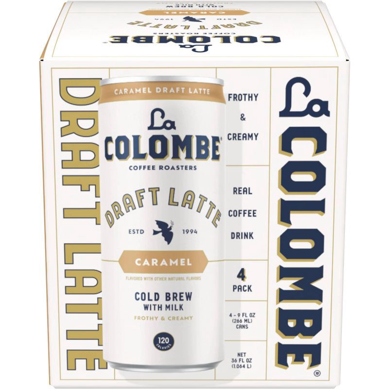 slide 1 of 11, La Colombe Caramel Draft Latte - 4pk/9 fl oz Cans, 4 ct; 9 fl oz