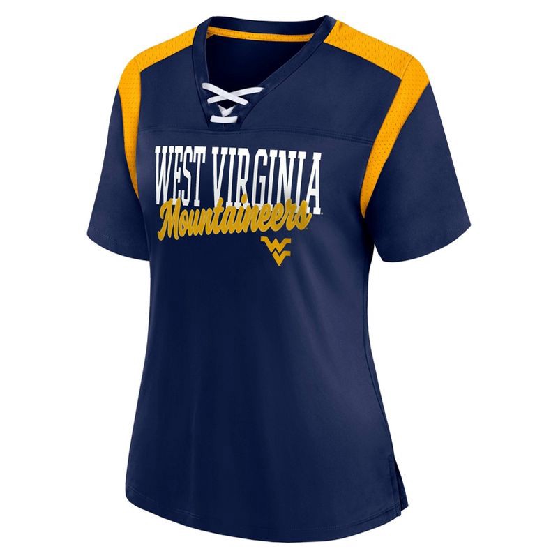 slide 2 of 3, NCAA West Virginia Mountaineers Women's Jersey T-Shirt - XL, 1 ct