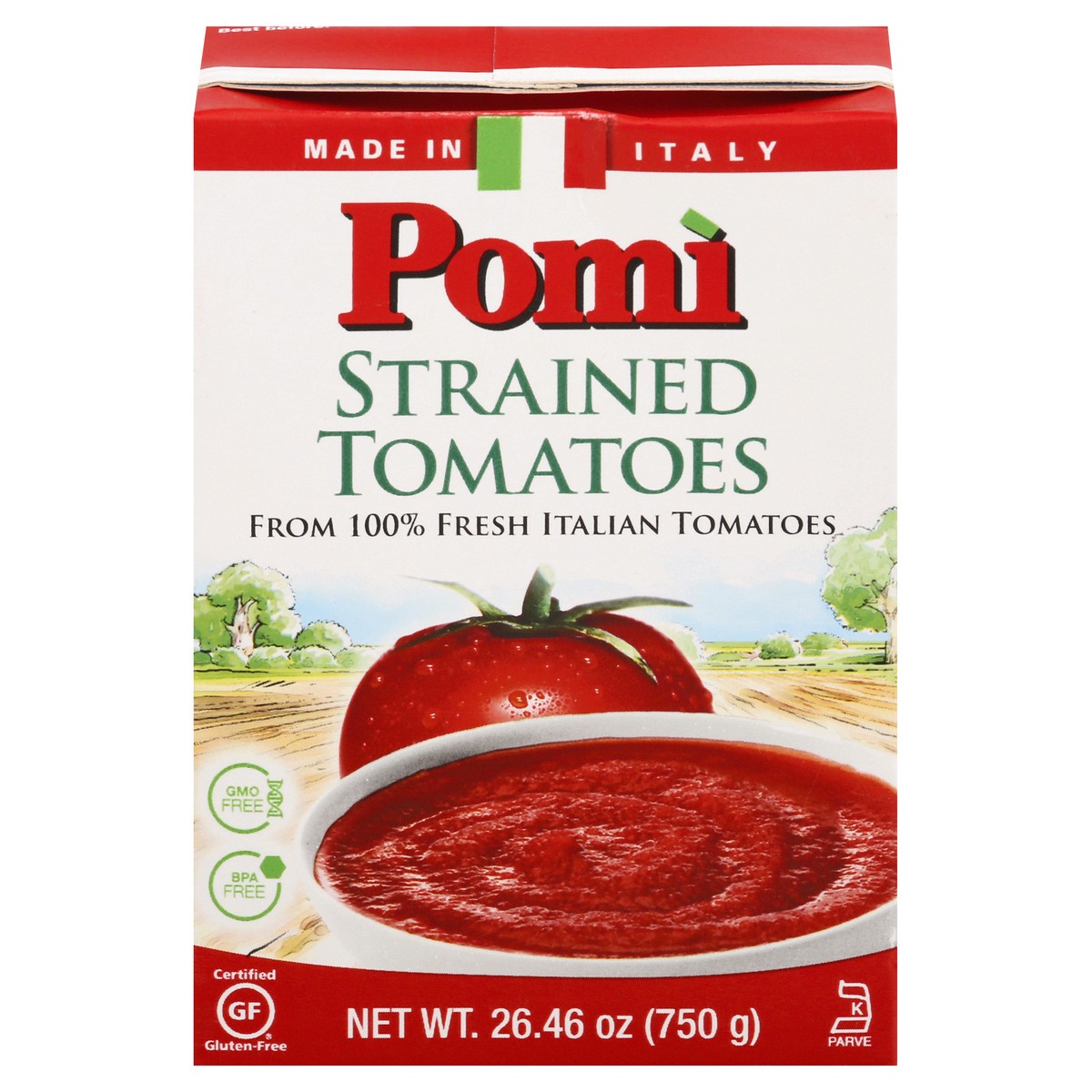 slide 1 of 13, Pomi Pomì Strained Tomatoes, 26.46 oz