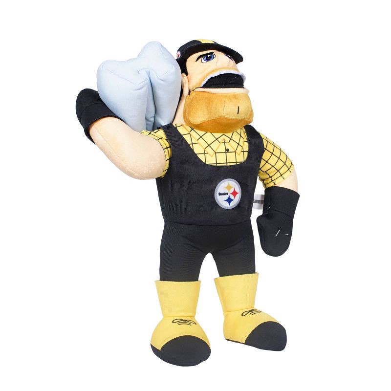 slide 2 of 3, NFL Pittsburgh Steelers Stuffed Mascot: Polyester Animal Figure, 13.5" Height, 1 ct