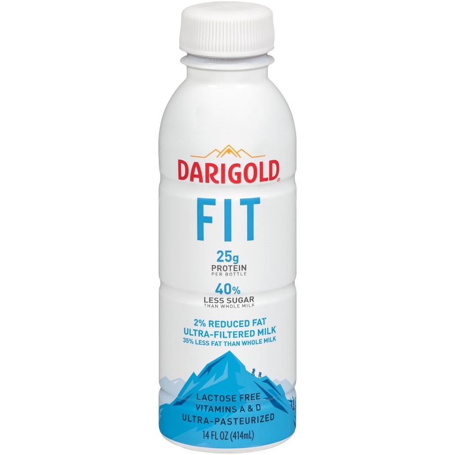 slide 1 of 7, Darigold Fit Milk 2%, 14 oz