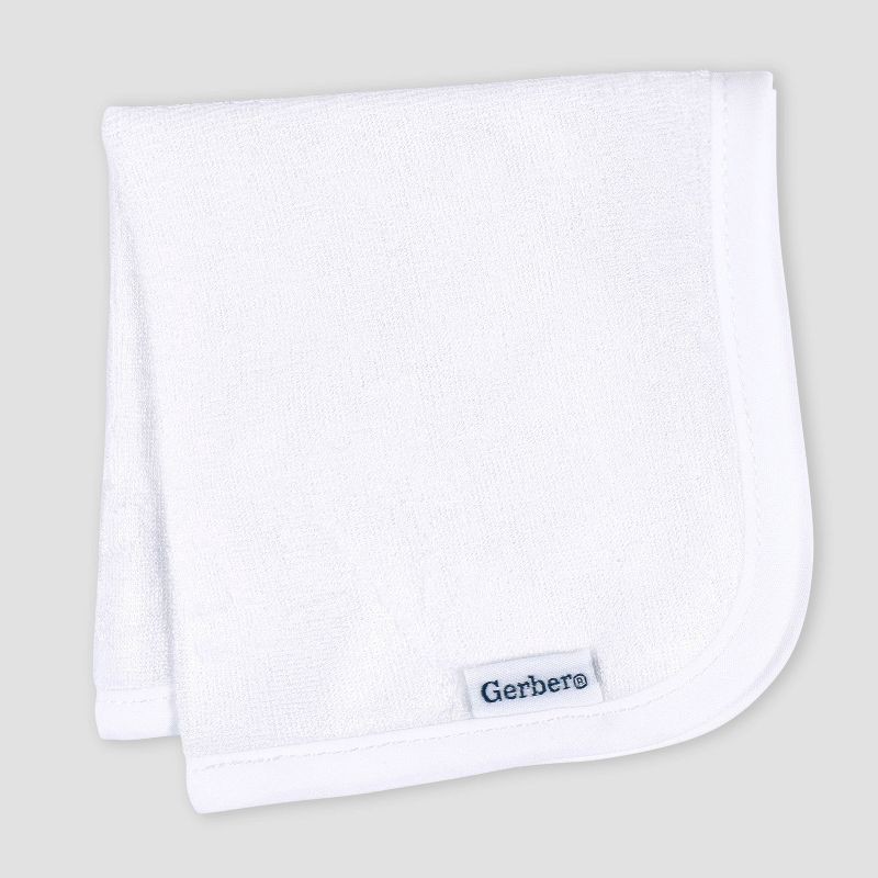 slide 3 of 4, Gerber Baby 10pk Knit Washcloth - White, 10 ct