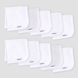 Gerber Baby 10pk Knit Washcloth - White