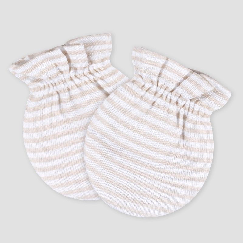slide 2 of 7, Gerber Baby 3pk Hats & Mittens - White, 3 ct