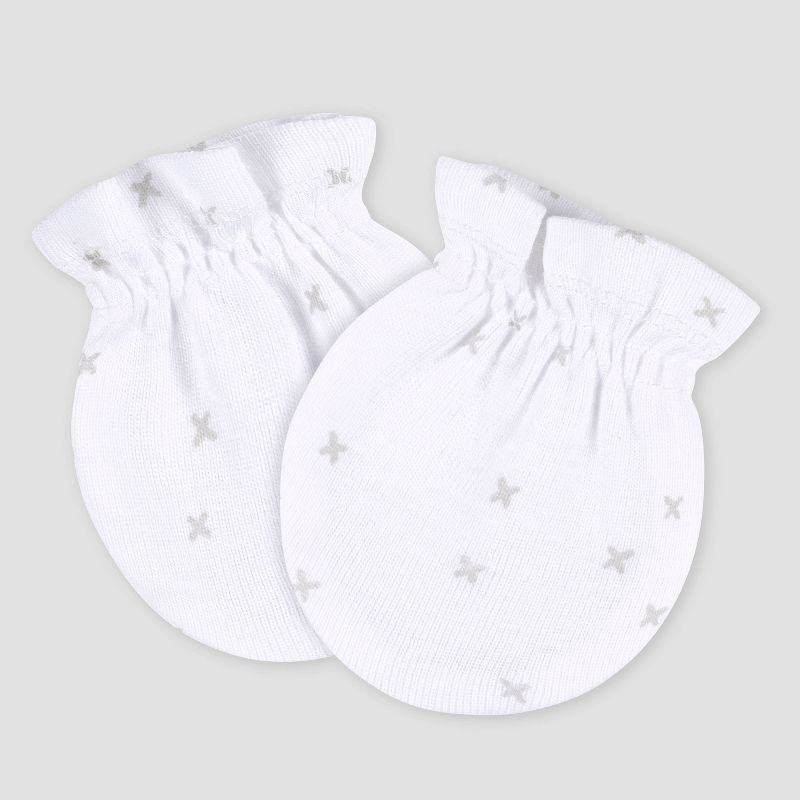 slide 4 of 7, Gerber Baby 3pk Hats & Mittens - White, 3 ct
