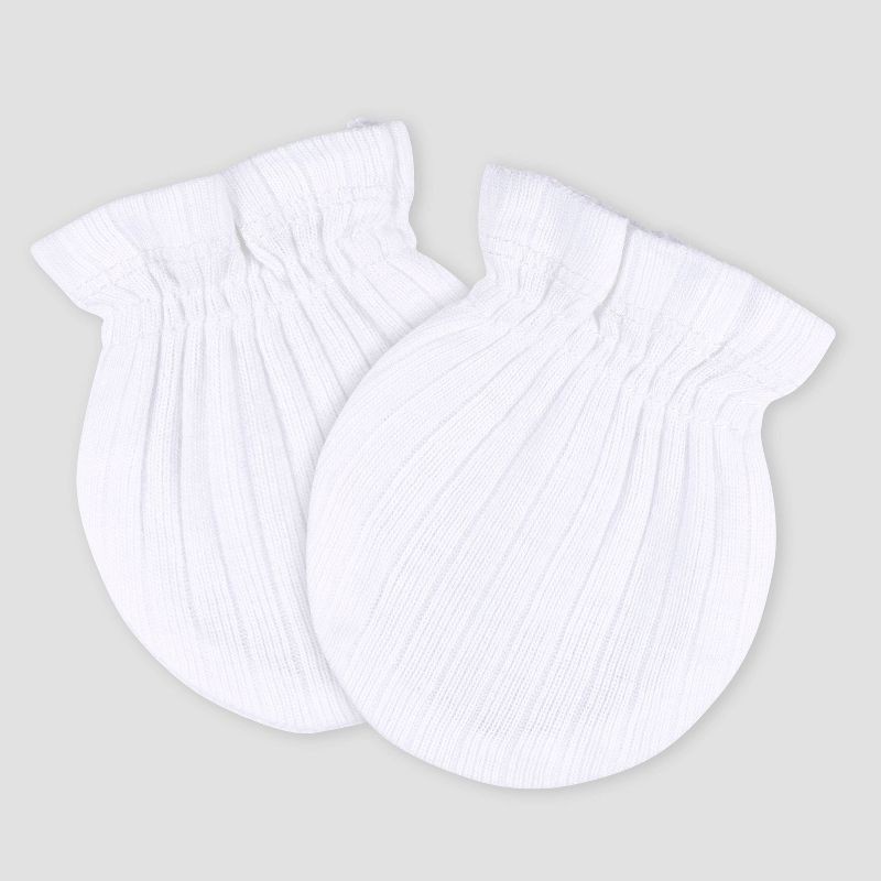 slide 5 of 7, Gerber Baby 3pk Hats & Mittens - White, 3 ct