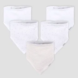Gerber Baby 5pk Bandana Bib - White