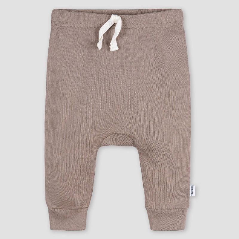 slide 3 of 6, Gerber Baby 3pk Jogger Pants - Pink 6-9M: Cotton & Spandex, Elastic Waist, Tapered Leg, 3 ct