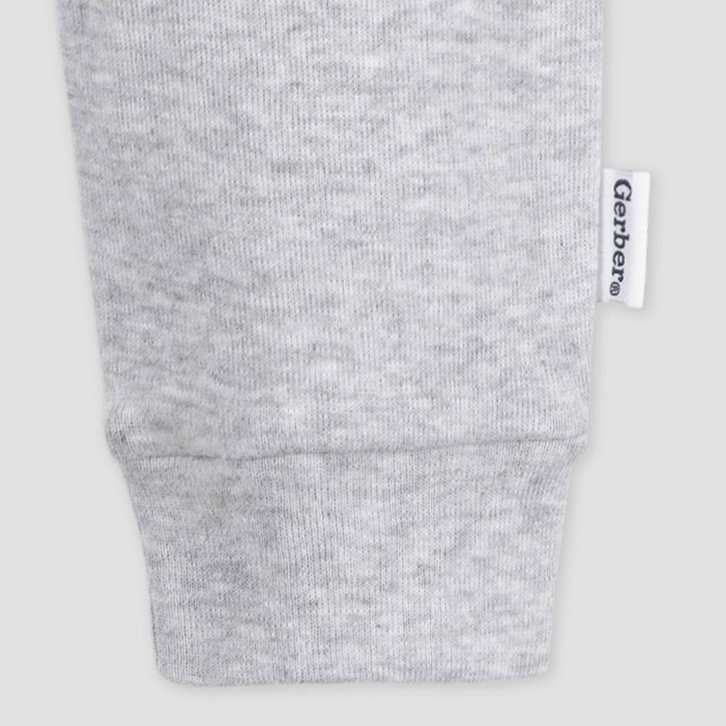 slide 6 of 6, Gerber Baby 3pk Jogger Pants - Heathered Gray 3-6M: Cotton Knit, Elastic Ankle, Pull-On Waist, 3 ct