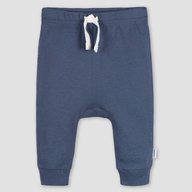 slide 4 of 6, Gerber Baby 3pk Jogger Pants - Heathered Gray 24M: Cotton Knit, Elastic Waist, Tapered Leg, 3 ct